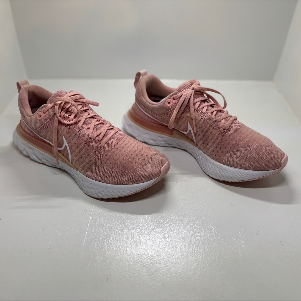 Nike React Infinity Flyknit Women’s 10.5 Blush Pink Running Shoes CT2423-600 - Picture 3 of 12